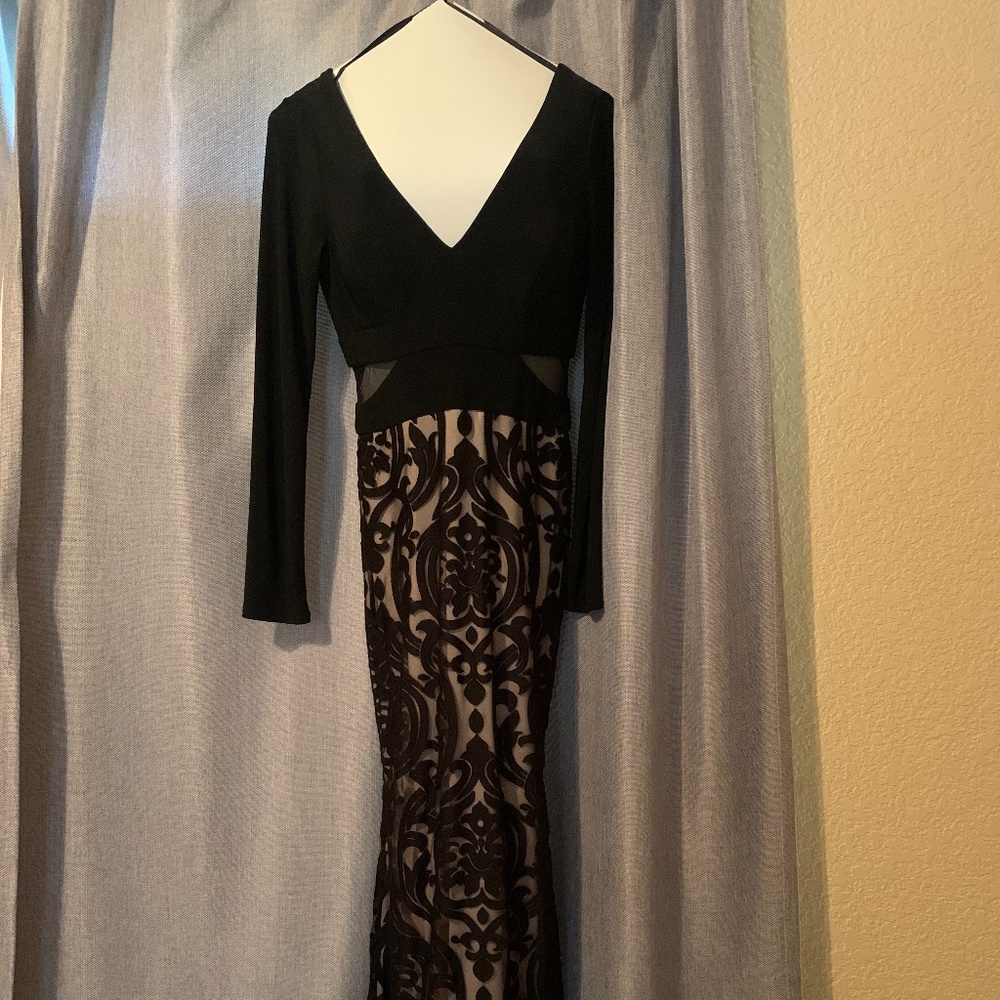 Low cut black dress